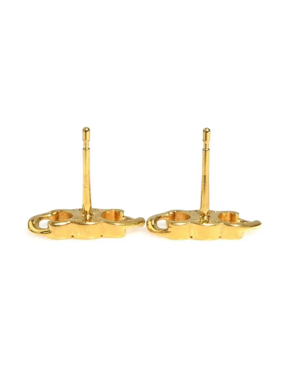 Auth Celine Triomphe Pierce Earrings #302817C37B